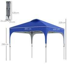 Load image into Gallery viewer, Instant 3x3M Pop-Up Gazebo with Carry Bag &amp; Weight Bags – Ultimate Outdoor Shelter
