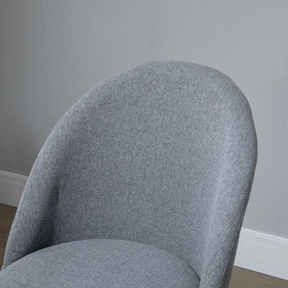 Vinsetto Adjustable Draughtsman Chair - Grey Padded Seat, 5 Wheels for Home Office