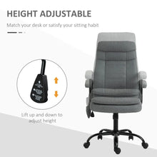 Load image into Gallery viewer, Revitalizing 2-Point Massage Office Chair - Adjustable Height, Grey Comfort
