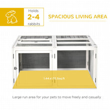 Load image into Gallery viewer, Cozy Pawhut Rabbit Hutch: Durable Small Animal Home with Open Roof - Grey
