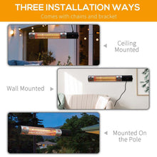 Load image into Gallery viewer, 1500W Wall-Mounted Electric Halogen Heater with Remote for Outdoor Comfort
