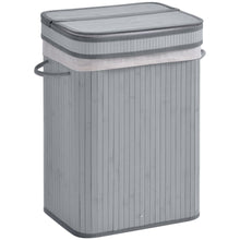 Load image into Gallery viewer, 70L Eco-Friendly Bamboo Laundry Basket with Flip Lid - Stylish &amp; Functional
