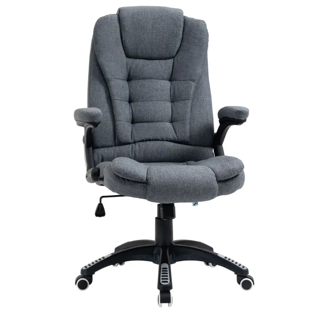 Luxurious High Back Office Chair with Swivel Wheels - Dark Grey Comfort