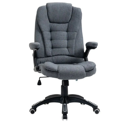 Luxurious High Back Office Chair with Swivel Wheels - Dark Grey Comfort