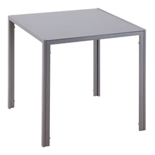 Load image into Gallery viewer, Chic Compact Square Dining Table with Glass Top &amp; Sturdy Metal Frame

