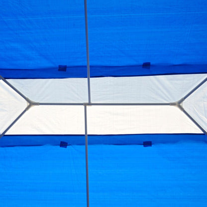 Outsunny 4x3m Heavy Duty Blue Party Gazebo Tent - Perfect Outdoor Shelter!