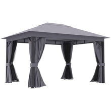 Load image into Gallery viewer, Elegant 4x3m Aluminium Patio Gazebo with Mosquito Nets - Outdoor Oasis!
