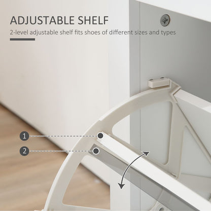 Elegant Narrow 2-Drawer Shoe Cabinet - Space-Saving Storage Solution!