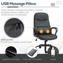 Load image into Gallery viewer, Relax &amp; Revive: High Back USB Massage Office Chair with Adjustable Lumbar Support
