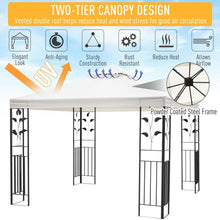 Load image into Gallery viewer, Elegant Cream 3m x 3m Vented Roof Metal Frame Garden Gazebo for Stylish Outdoor Living
