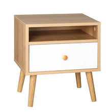 Load image into Gallery viewer, Modern Minimalist Nightstand with Drawer &amp; Shelf - Stylish Bedside Storage
