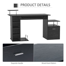Load image into Gallery viewer, Stylish Wood Computer Desk with Drawers &amp; Shelves for Home Office Efficiency
