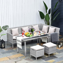 Load image into Gallery viewer, Stylish 5-Piece Rattan Patio Dining Set with Cushions for Ultimate Comfort
