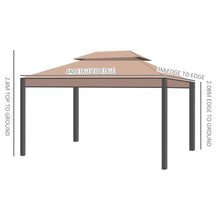 Load image into Gallery viewer, Sturdy 3x4m Metal Gazebo Canopy Pavilion - Ultimate Outdoor Shade Solution!
