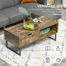 Load image into Gallery viewer, Chic Industrial Coffee Table with Drawer &amp; Shelf - Stylish Storage Solution
