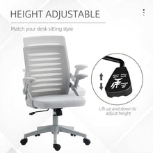 Load image into Gallery viewer, Vinsetto Ergonomic Mesh Office Chair with Lumbar Support &amp; Swivel - Grey
