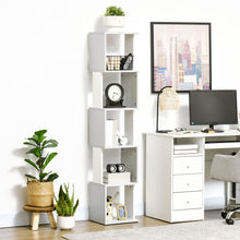 Load image into Gallery viewer, Modern 5-Tier Light Grey Bookshelf - Stylish Storage for Home &amp; Office

