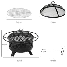 Load image into Gallery viewer, Versatile 2-in-1 Outdoor Fire Pit BBQ Grill &amp; Heater - Perfect for Any Patio!
