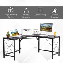 Load image into Gallery viewer, Modern Corner L-Shaped Desk for Home Office &amp; Gaming – Sleek Black Finish
