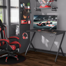 Load image into Gallery viewer, Ultimate Gaming Desk: Stylish Metal Frame &amp; Organized Space for Gamers
