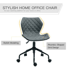 Load image into Gallery viewer, Modern Adjustable Swivel Desk Chair with Nylon Wheels - Linen Grey Comfort
