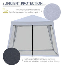Load image into Gallery viewer, Outsunny 3x3m Outdoor Gazebo Tent with Mesh Screens - Stylish Grey Shelter!
