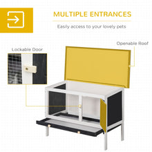 Load image into Gallery viewer, Spacious Wooden Rabbit Hutch with Openable Roof &amp; Easy Cleaning Tray
