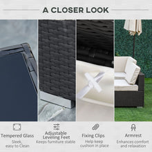 Load image into Gallery viewer, Elegant 6-Seater Outdoor Rattan Sofa Set with Cushions &amp; Glass Coffee Table
