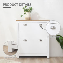 Load image into Gallery viewer, Elegant Narrow 2-Drawer Shoe Cabinet - Space-Saving Storage Solution!
