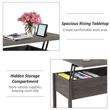 Load image into Gallery viewer, Stylish Grey Lift-Top Coffee Table with Hidden Storage Compartment
