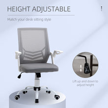 Load image into Gallery viewer, Vinsetto Grey Mesh Swivel Office Chair with Lumbar Support &amp; Adjustable Height
