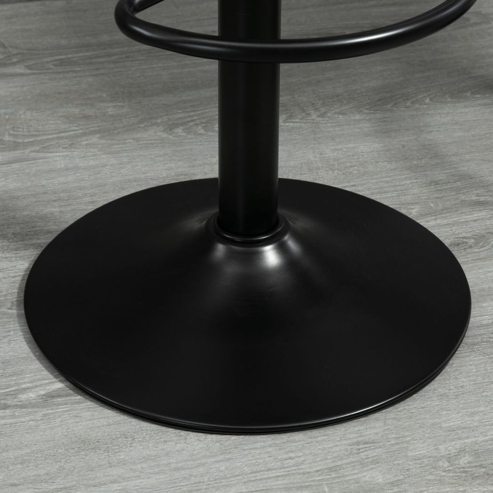 Retro Adjustable Height Bar Stool Set - Comfortable Microfiber Dining Chairs