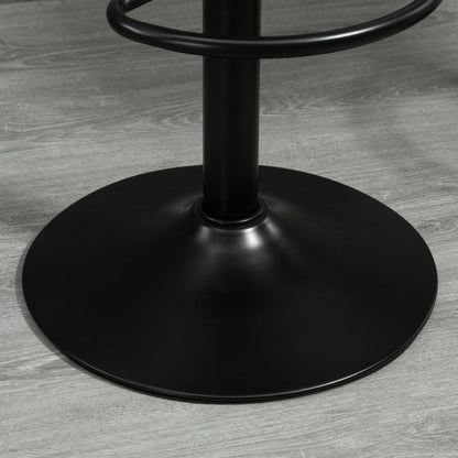 Retro Adjustable Height Bar Stool Set - Comfortable Microfiber Dining Chairs