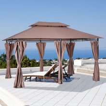 Load image into Gallery viewer, Outsunny 4m x 3m Steel Frame Gazebo with Sides - Ultimate Outdoor Shelter!
