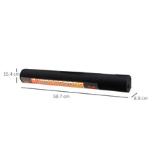 Load image into Gallery viewer, 1500W Wall-Mounted Electric Halogen Heater with Remote for Outdoor Comfort

