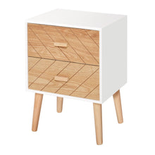 Load image into Gallery viewer, Scandinavian Elegance: 2-Drawer Wooden Side Cabinet for Smart Storage
