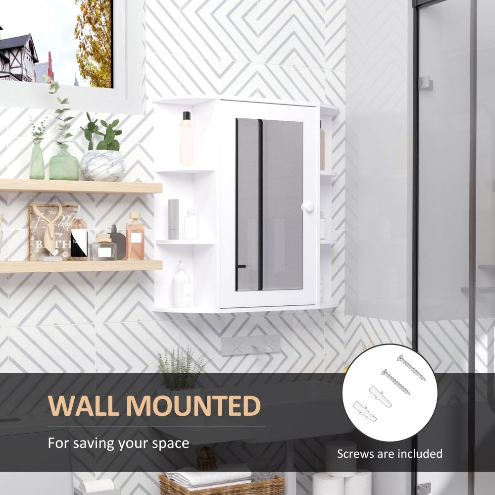 Stylish Wall-Mounted Bathroom Cabinet with Mirror & Adjustable Storage