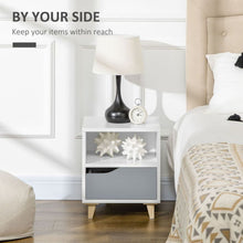 Load image into Gallery viewer, Elegant Nightstand with Drawer &amp; Shelf - Modern Design for Every Room

