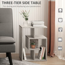 Load image into Gallery viewer, Stylish 3-Tier Side Table with Open Shelves for Versatile Storage &amp; Display
