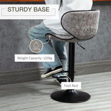 Load image into Gallery viewer, Retro Adjustable Height Bar Stool Set - Comfortable Microfiber Dining Chairs

