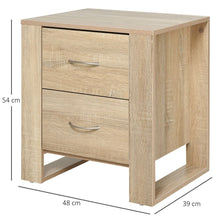 Load image into Gallery viewer, Modern 2-Drawer Nightstand: Stylish Storage for Your Bedroom Essentials
