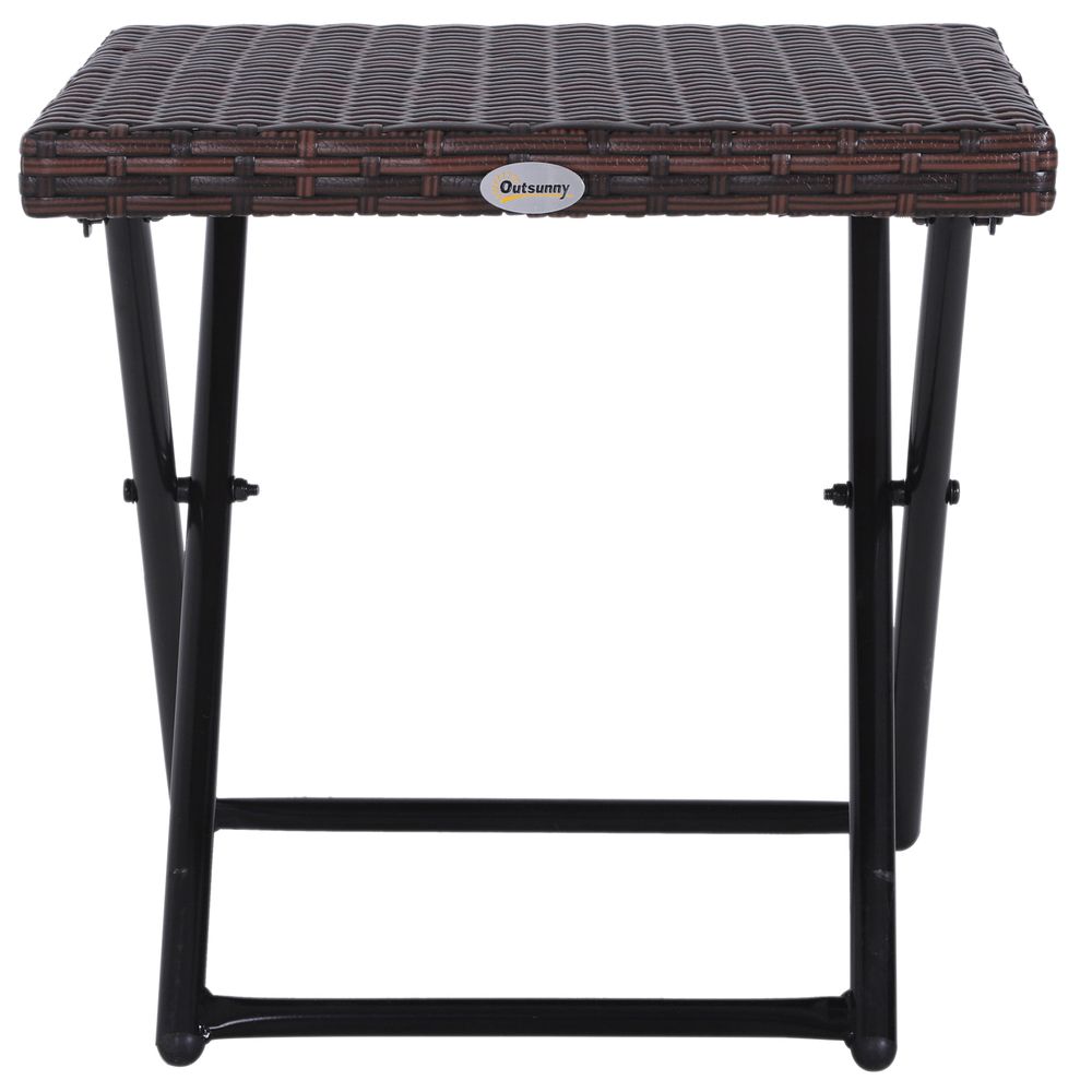 Versatile Folding Square Rattan Coffee Table for Outdoor & Indoor Use