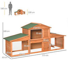 Load image into Gallery viewer, Deluxe 2-Tier Fir Wood Rabbit Hutch &amp; Guinea Pig House - Spacious &amp; Durable
