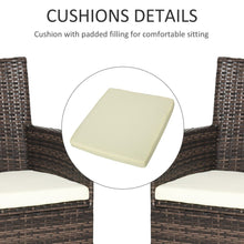 Load image into Gallery viewer, Stylish 2-Seater Outdoor Rattan Chair Set with Cushions &amp; Armrests
