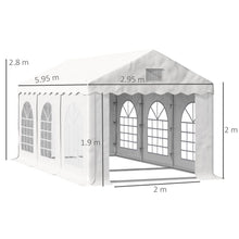 Load image into Gallery viewer, Versatile 6x3m Party Gazebo Canopy Tent with Removable Walls &amp; Doors
