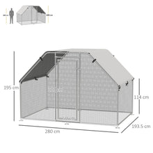 Load image into Gallery viewer, Spacious Outdoor Metal Walk-In Chicken Coop Run with Weather-Resistant Cover
