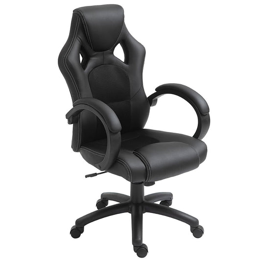 Executive Racing Swivel Gaming Office Chair PU Leather Computer Desk Chair Black