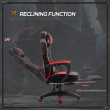 Load image into Gallery viewer, Ultimate Ergonomic Gaming Chair with Reclining Footrest - Stylish Red Design!
