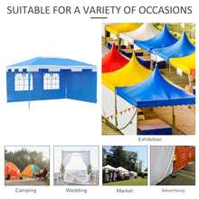 Load image into Gallery viewer, Outsunny 4x3m Heavy Duty Blue Party Gazebo Tent - Perfect Outdoor Shelter!
