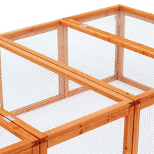 Load image into Gallery viewer, Safe &amp; Spacious Rabbit Hutch with Run: Outdoor Playtime Perfected!
